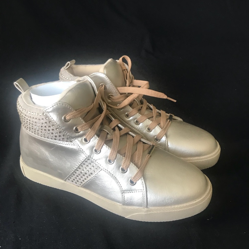 Gold Rhinestone High Tops